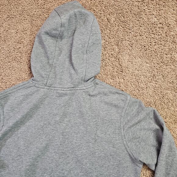 Nike Pullover Hoodie Mens Medium Grey Center Swoosh Sweatshirt Cotton Polyester - Picture 8 of 13